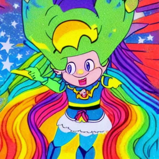 Image similar to Rainbow Brite fights Murky and Lurky