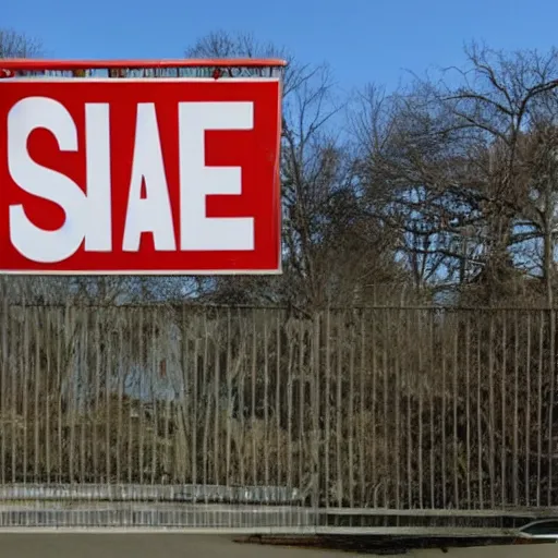 Image similar to a sign that says for sale