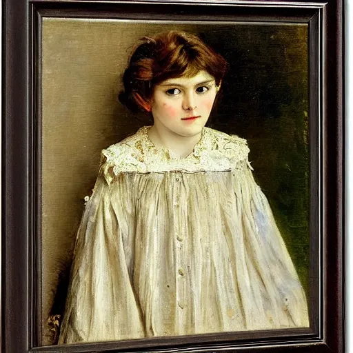 Image similar to silesian girl by alfred stevens