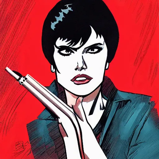 Image similar to modesty blaise art by francesco francia