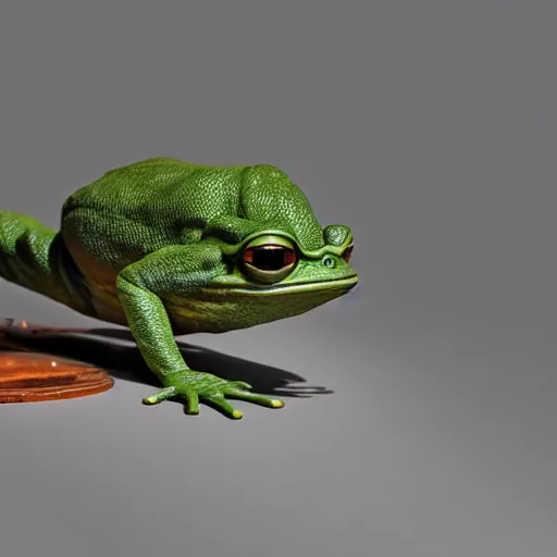 Image similar to pepe the frog discected, pinned open on a disection tray, hyper realistic, octane render, hd, 8 k,