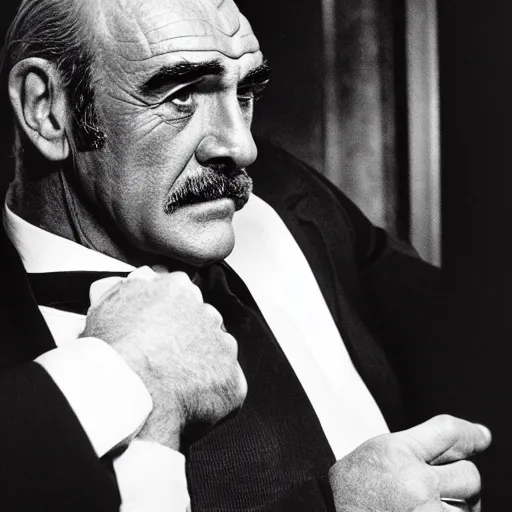 Image similar to sean connery as alfred pennyworth, dc, photography, tv show,