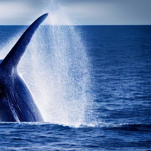 Image similar to portrait photo by national geographic, a stunning blue whale wearing a long billowing flowing white sheet, swimming through the ocean, backlit, 4 d, 4 k, volumetric lighting, photorealistic, light ray, hyperdetailed