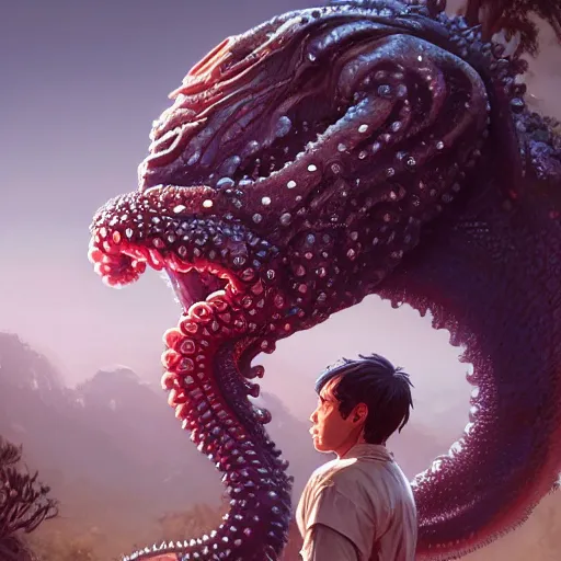 Prompt: highly detailed portrait, tentacle monster, in gta v, stephen bliss, unreal engine, fantasy art by greg rutkowski, loish, rhads, ferdinand knab, makoto shinkai and lois van baarle, ilya kuvshinov, rossdraws, tom bagshaw, global illumination, radiant light, detailed and intricate environment