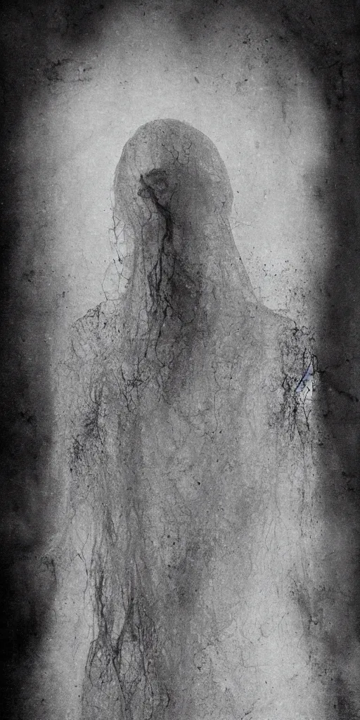 Image similar to portrait of a ghost made of water