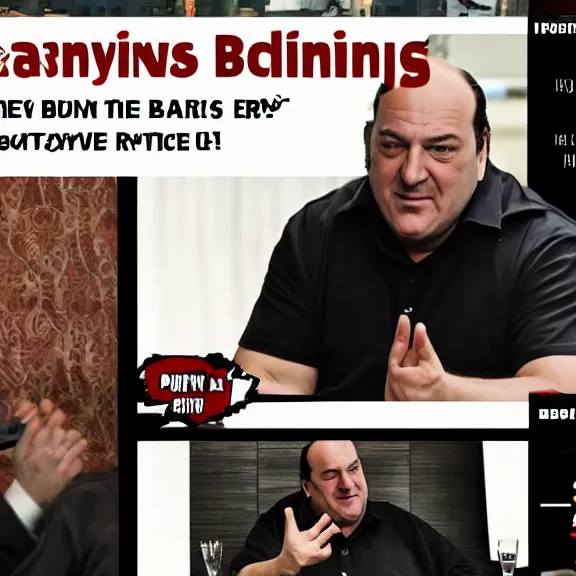 Prompt: Tony Soprano enthusiastically talking about Bitcoin at the Bada Bing