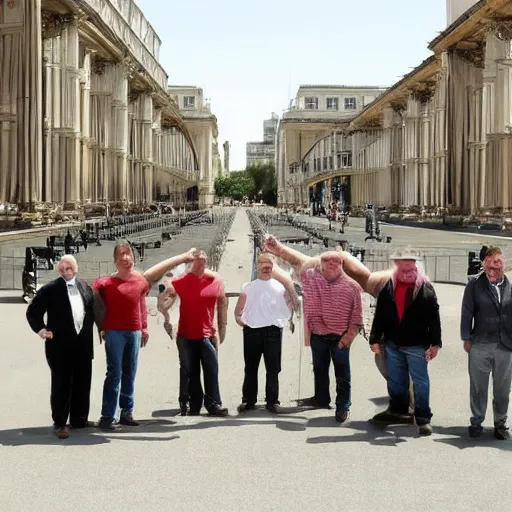 Image similar to the world's longest piano with a group of men standing next to it showing its size.