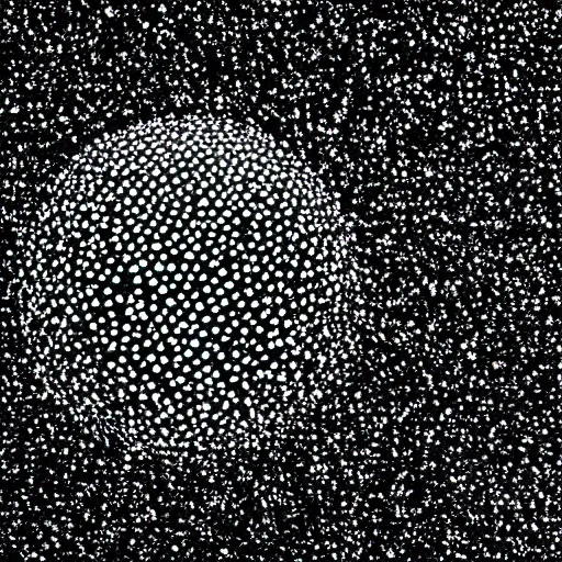 Image similar to a white sphere on a black background