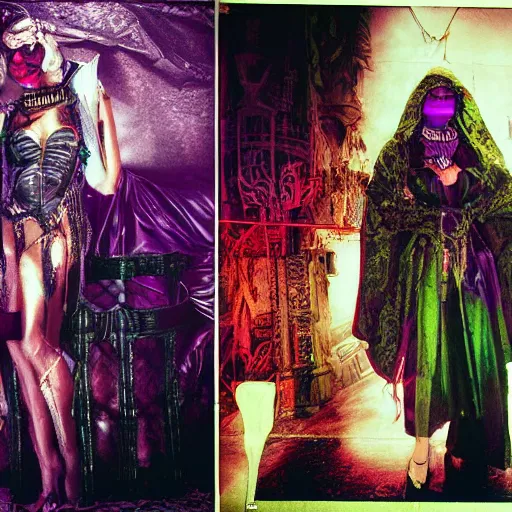 Prompt: warlock architect cyberpunk realism, lust, photo occult realism, style of david lachapelle, 3 5 mm