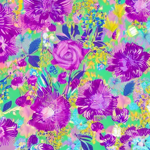 Image similar to cyberfloral dream