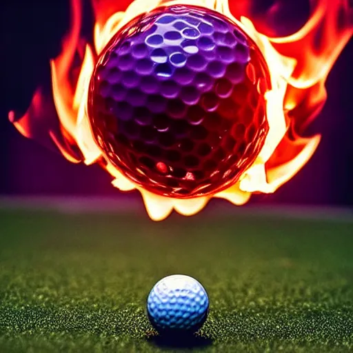 Image similar to golf ball on fire