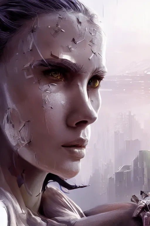 Image similar to beautiful game on unreal engine 5 about about modern pirates, intricate transhuman, dystopian cyberpunk, eyelashes, extremely detailed, digital painting, sculpted in zbrush, artstation, concept art, smooth, sharp focus, illustration, chiaroscuro soft lighting, golden ratio, rule of thirds, fibonacci, incredible art by Stanley Artgerm Lau and Greg Rutkowski, composition by mike mignola and Simon Stalenhag