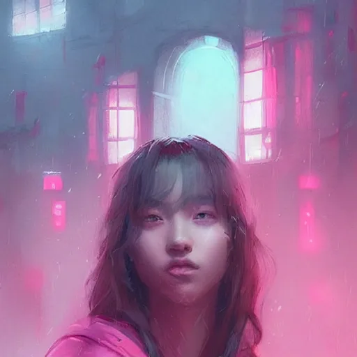 Prompt: “ a portrait of bts, rainy background, pink bright art masterpiece artstation. 8 k, sharp high quality artwork in style of jose daniel cabrera pena and greg rutkowski, concept art by tooth wu, hearthstone card game artwork. ”