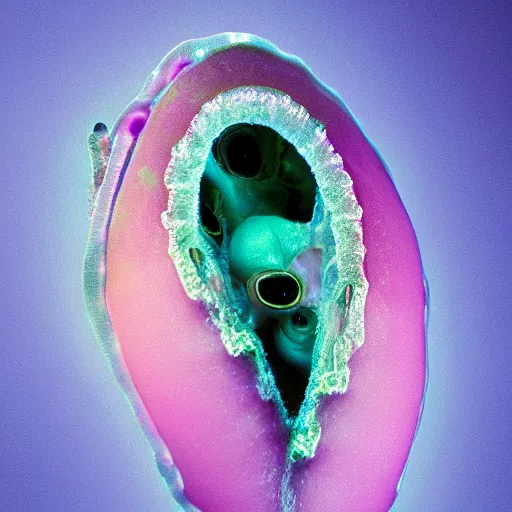 Image similar to iridiscent squid embryo nikon microphotography winner