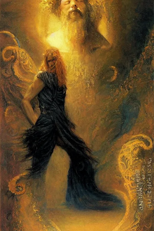 Prompt: portrait of morpheus, the sandman, the king of dreams. art by gaston bussiere.