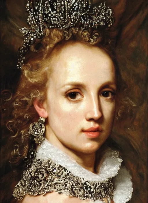 Prompt: , , britney spears ,, Dramatic, Edge, Good, Infused, Backlight, De-Noise, VFX, insanely detailed and intricate, hypermaximalist, facial ,elegant, ornate, hyper realistic, super detailed, by Anthony Van Dyck, by Ivan Shishkin, by John Constable