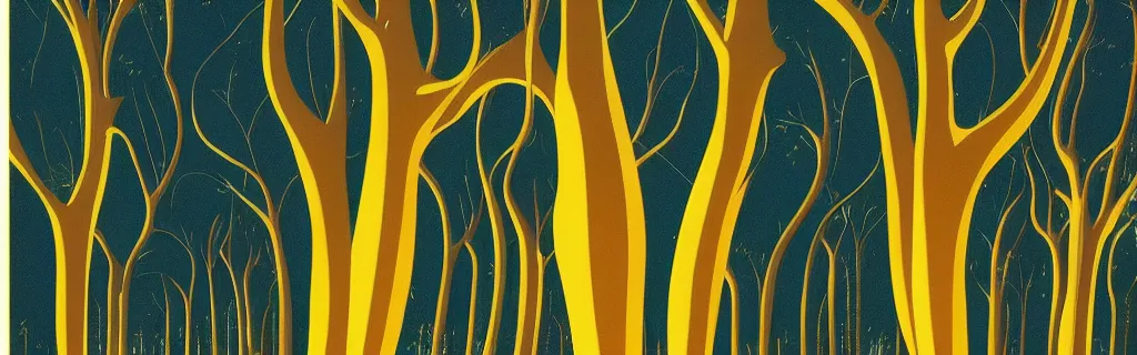 Image similar to trees, animated film, stylised, illustration, by eyvind earle, scott wills, genndy tartakovski