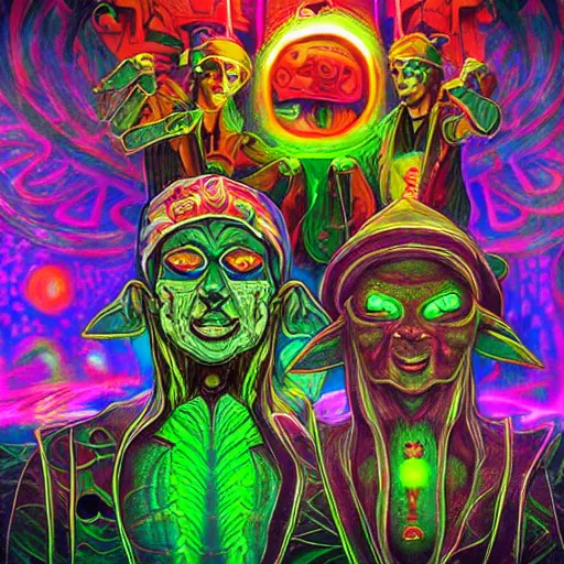 Image similar to dmt machine elves