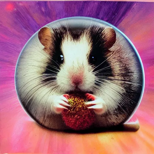 Image similar to the secret of the universe is a hamster, conceptual art, dreamcore