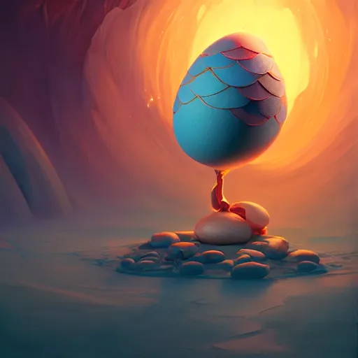 Prompt: magic frost phoenix egg, rock and sand around, peter mohrbacher style, ray tracing, cinematic, digital art, octane render