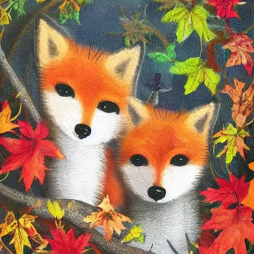 Image similar to 🦊❤🍄👩❤👩🐰🌼🍁🌷