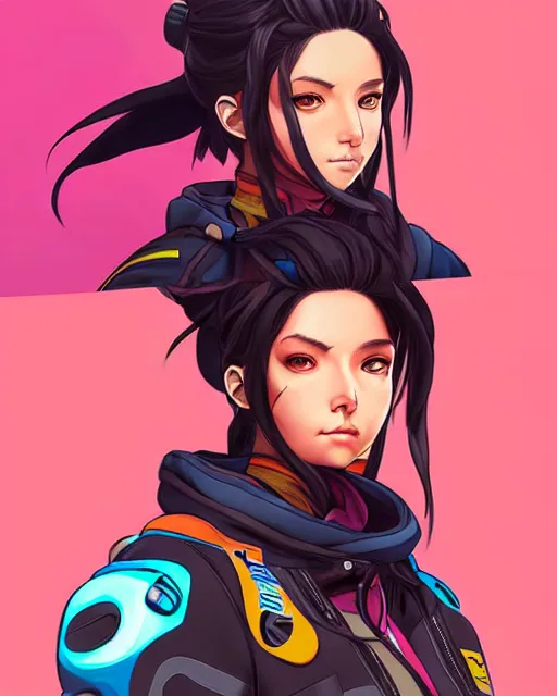 Prompt: Loba from Apex Legends as an anime character digital illustration portrait design by Ross Tran, artgerm detailed, soft lighting