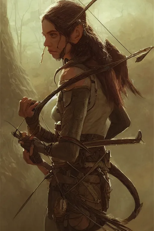 Prompt: dirty survivalist elven archer, highly detailed, d & d, fantasy, portrait, highly detailed, headshot, digital painting, trending on artstation, concept art, sharp focus, illustration, art by artgerm and greg rutkowski and magali villeneuve