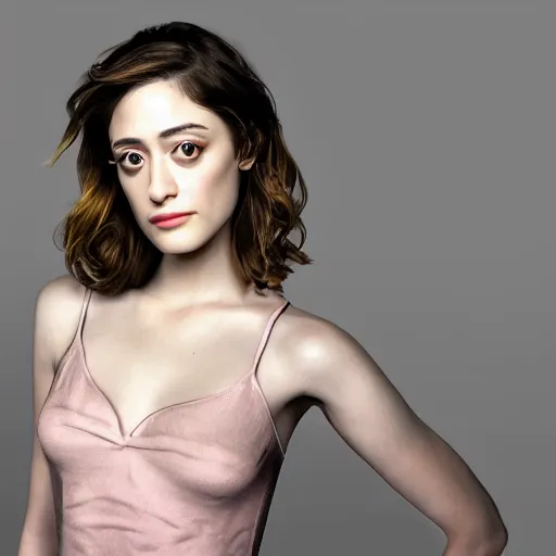 Prompt: effeminate Emmy Rossum, realistic, photo studio, HDR, 8k, trending on artstation