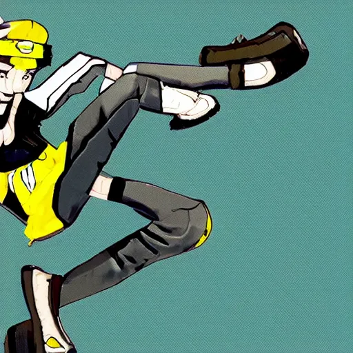 Prompt: jet set radio character, isolated on a white background