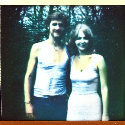 Prompt: found polaroid of my parents who look exactly like Taylor Swift and Jennifer Lawrence