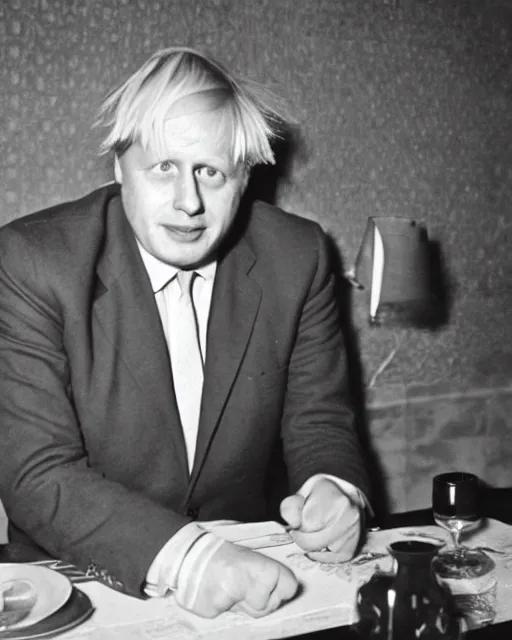 Image similar to a 1 9 6 0 s portrait of boris johnson