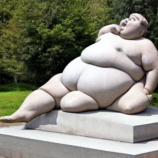 Prompt: memorial statue to obese people