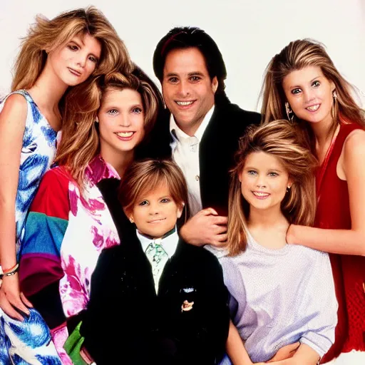 Image similar to the cast of full house 1 9 8 7, publicity photo