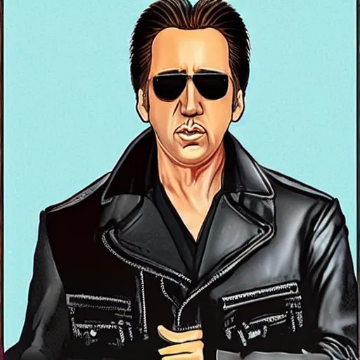 Prompt: Nicolas Cage in style of Tom of Finland