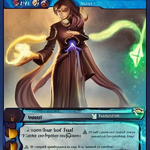 Image similar to female using arcane magic, arcane