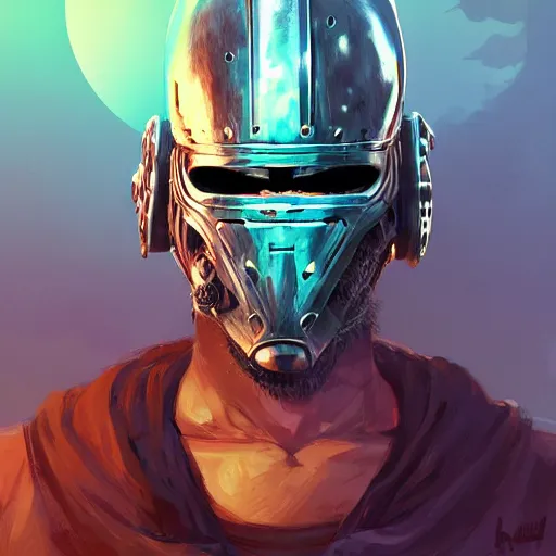 Image similar to cyberpunk viking helmet mask warrior goddess robot ninja fantasy, art gta 5 cover, official fanart behance hd artstation by jesper ejsing, by rhads, makoto shinkai and lois van baarle, ilya kuvshinov, ossdraws