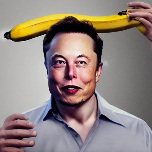 Image similar to Elon musk wating a banana, hyper realistic, HD, HQ, photo realistic