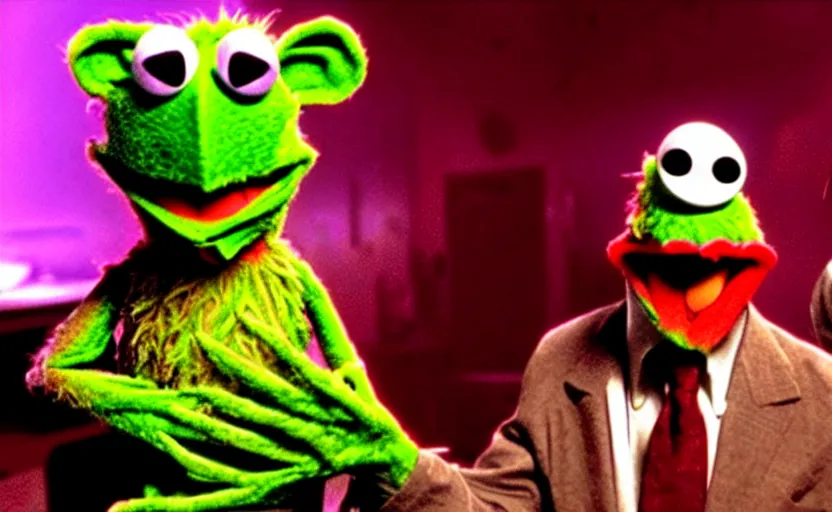 Prompt: tobe hooper evil muppets vfx film