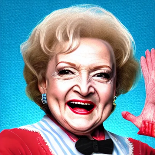 Image similar to betty white gangster rapper