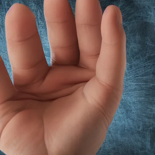 Prompt: a human hand, studio photo