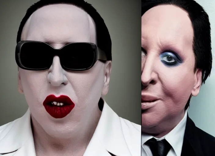 Image similar to marilyn manson danny devito