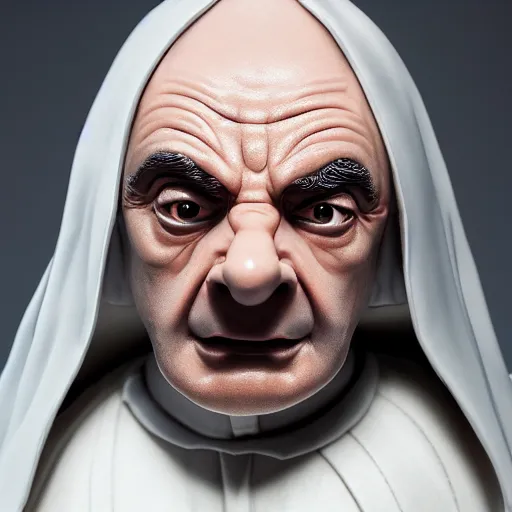 Prompt: mr. bean is darth sidious in star wars, 4 k, studio portrait, photography, cinematic lighting, highly detailed