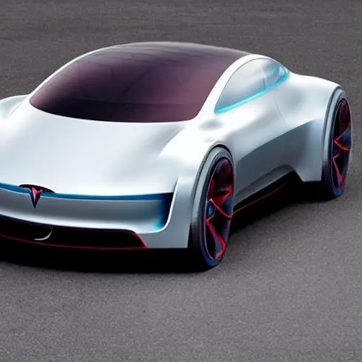 Image similar to a new concept car by tesla and bugatti