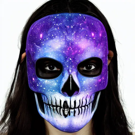 Image similar to galaxy skull gothic mask