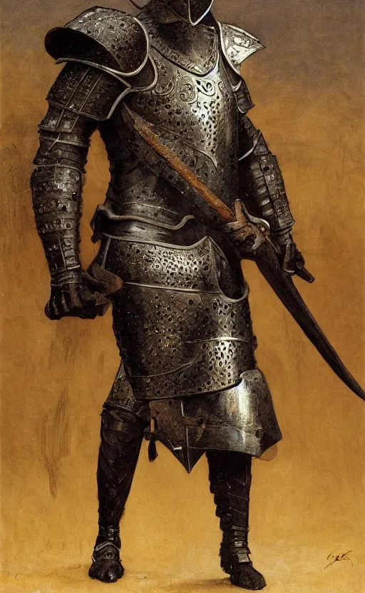 Prompt: knight alain delon, blackened armor, 16th century, traditional corsican, intricate, highly detailed, artstation, illustration, jurgens, rutkowski, bouguereau