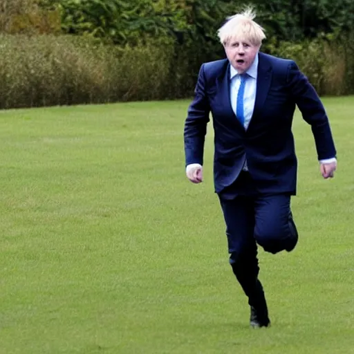 Image similar to Photo of Boris Johnson running