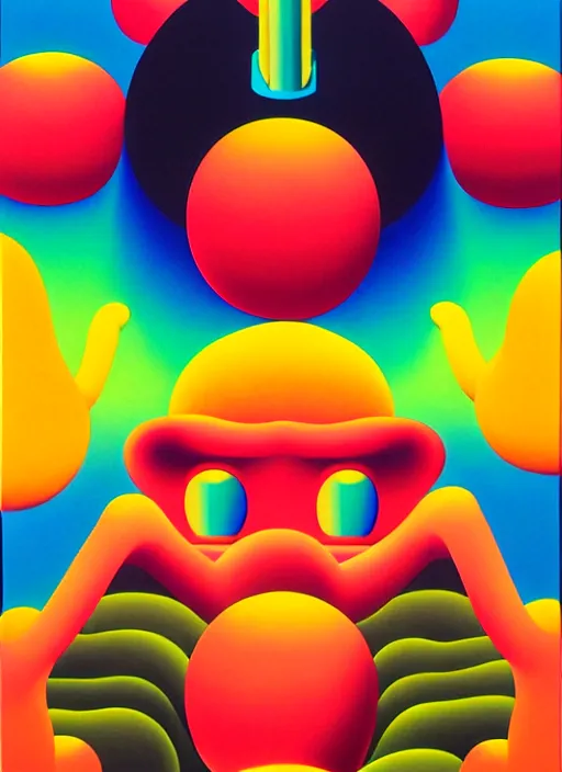 Image similar to devil by shusei nagaoka, kaws, david rudnick, airbrush on canvas, pastell colours, cell shaded, 8 k