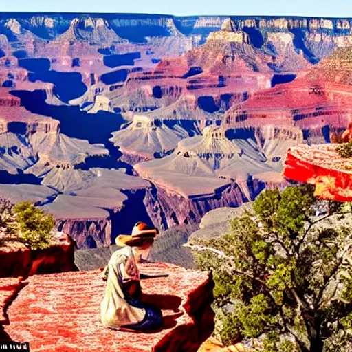 Prompt: the grand canyon made out of raw bloody!! meat!!, steaks and sausages as far as the eye can see high definition tourist photography family holiday