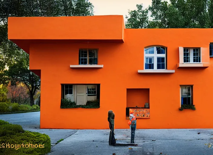 Image similar to cheeto house, photography, realistic