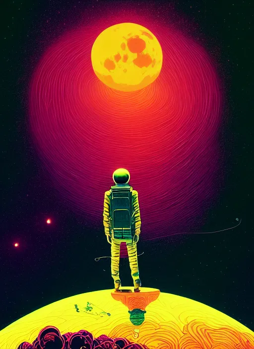 Prompt: symmetry!! stunning portrait of kid cudi man on the moon, by victo ngai, kilian eng vibrant colors, dynamic lighting, digital art, winning award masterpiece, fantastically beautiful, illustration, aestheticly inspired by beksinski and dan mumford, upscale with simon stalenhag work, artstation, 8 k